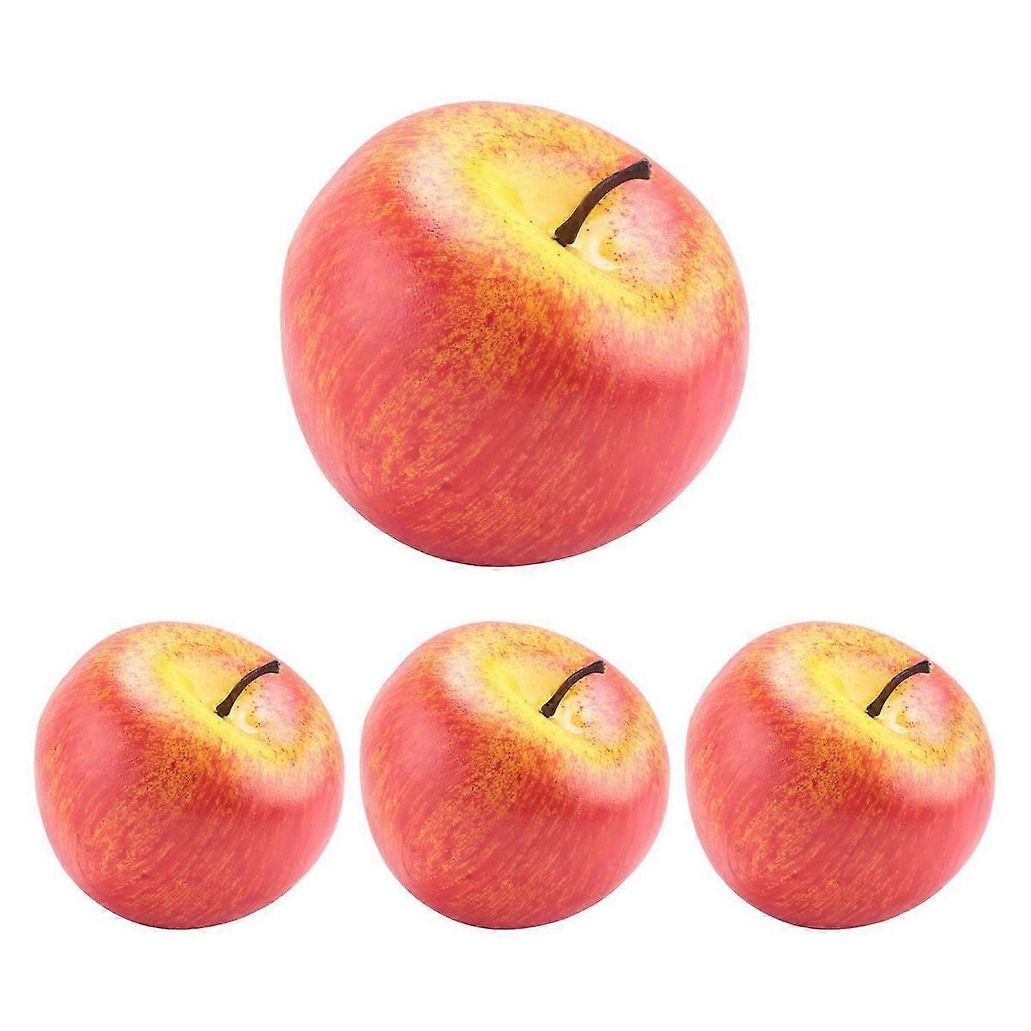 4 Large Artificial Red -Decorative Fruit