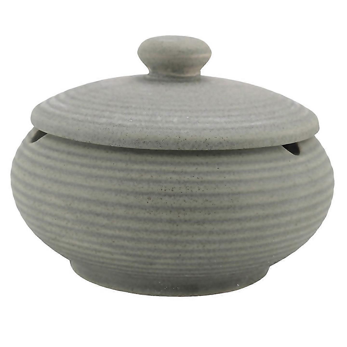 For Ceramic Ashtray With Windproof Lid For Indoor Outdoor