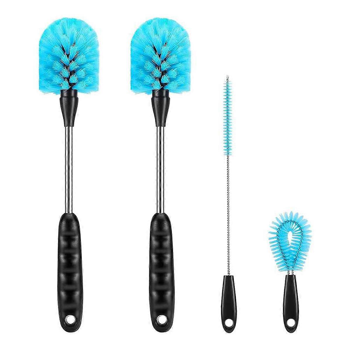 Water Bottle Brush Set, Long Handle 3in1 Water Bottle Scrubbing Brush