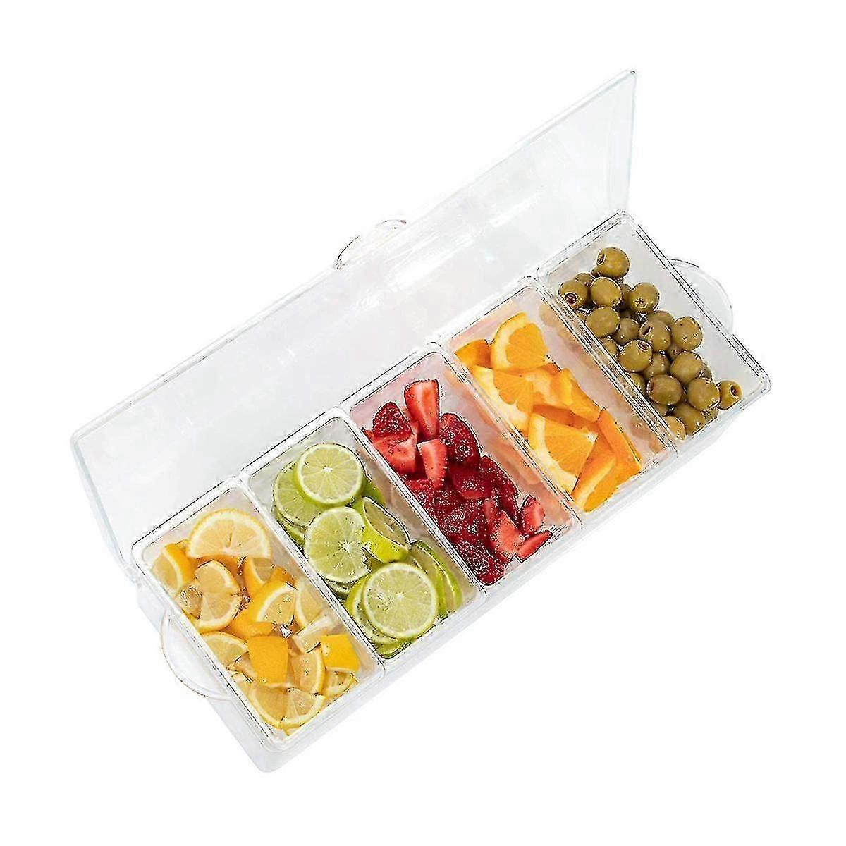 gekühlter Gewürzteller - geteilter Obstteller - Gewürzteller - Picknick-Eisbox