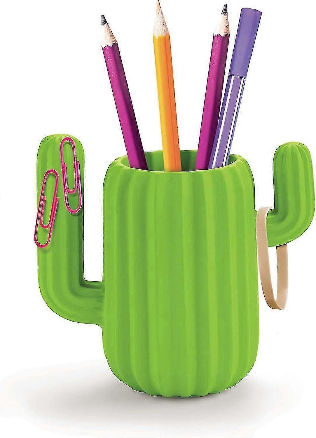 Pen Holder Desktop Organiser - Green Cactus