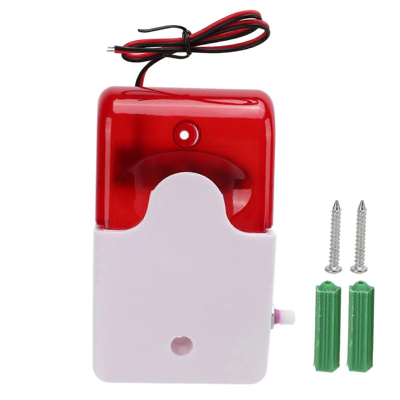 Sound Light Alarm Flash High Decibel Adjustable Impact Resistant Security Warning Device12V