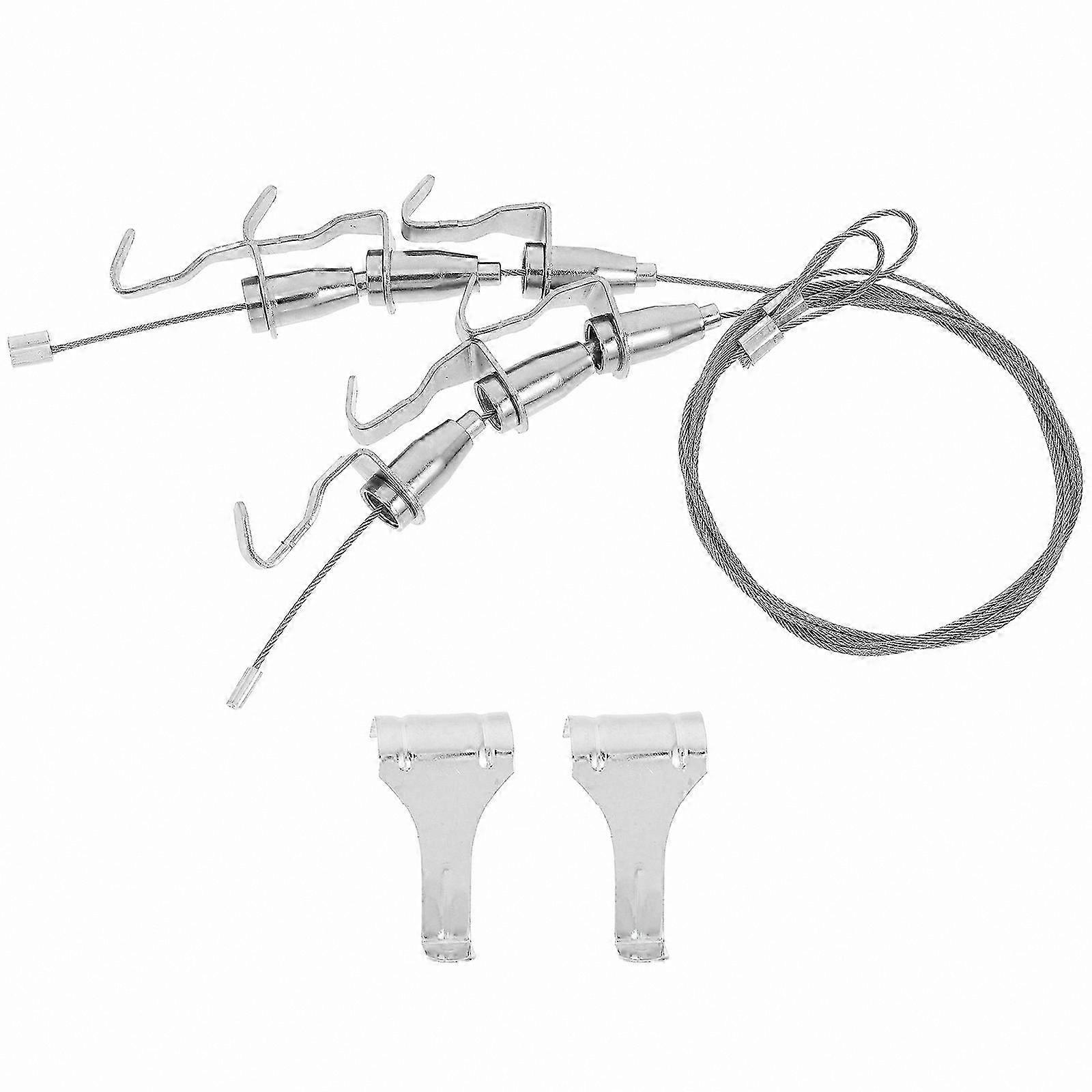 Heavy Duty Silver Picture Hanging Wire Kit with Adjustable Length for Frames and Mirrors, 2 Pack