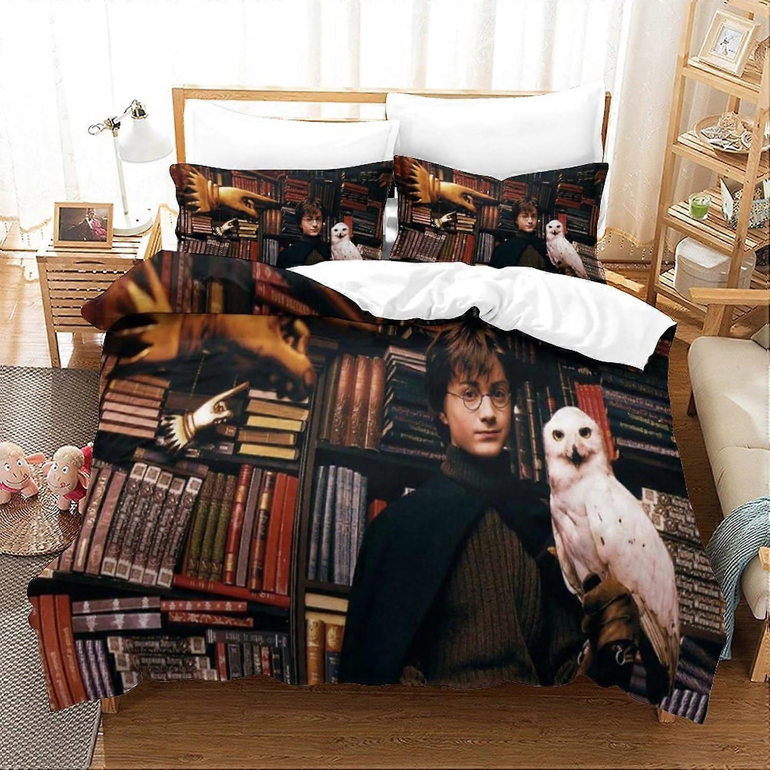 u74 3D Harry Potter Effect Children And Adults Printed Comforter Set with Pillowcases Comforter Bedding Set (3d Sci-Fi Hero) m74