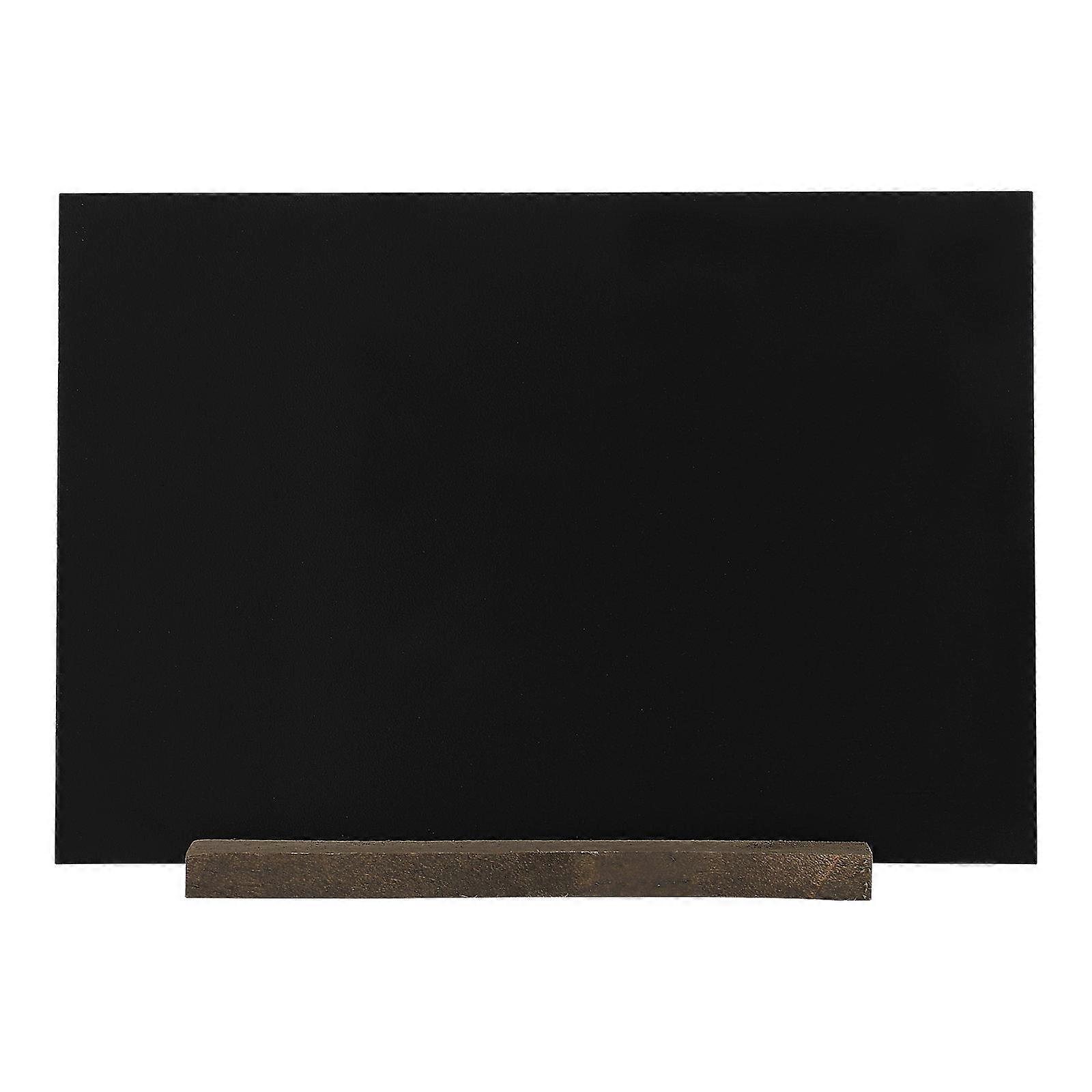Double Sided Chalkboard Mini Board with Wood Base for Tabletop 4Pcs