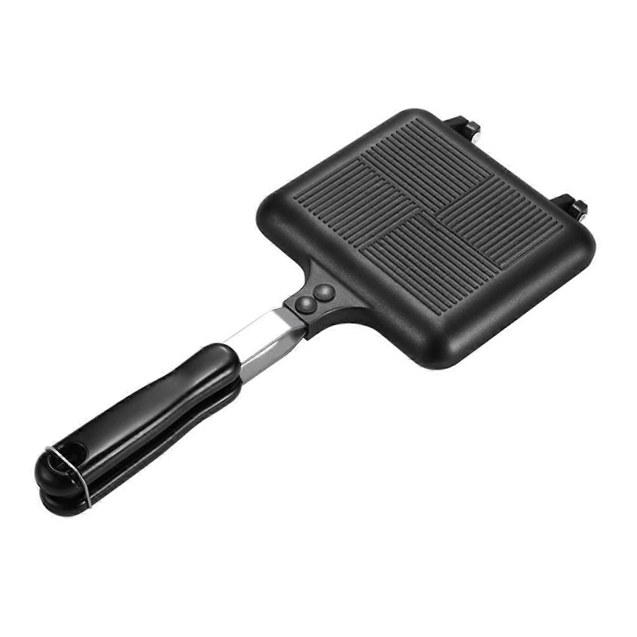 Aluminum Alloy Griddle Frying Pan DoubleSided Toast Maker NonStick Grill Pan for Bread and Eggs