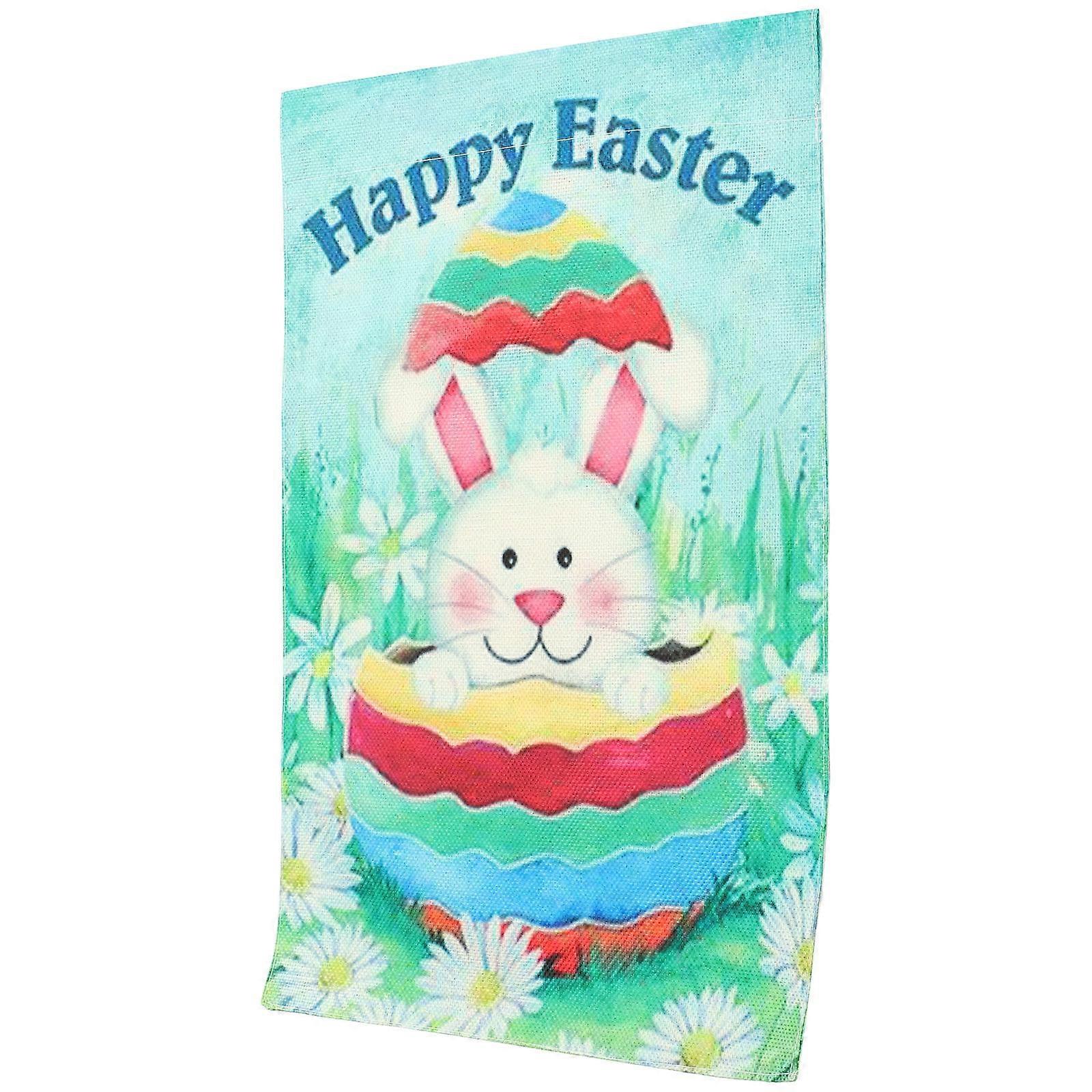 Happy Easter Garden Flag 3Pcs Rectangular Style For Lawn And Garden Decoration 45X30CM