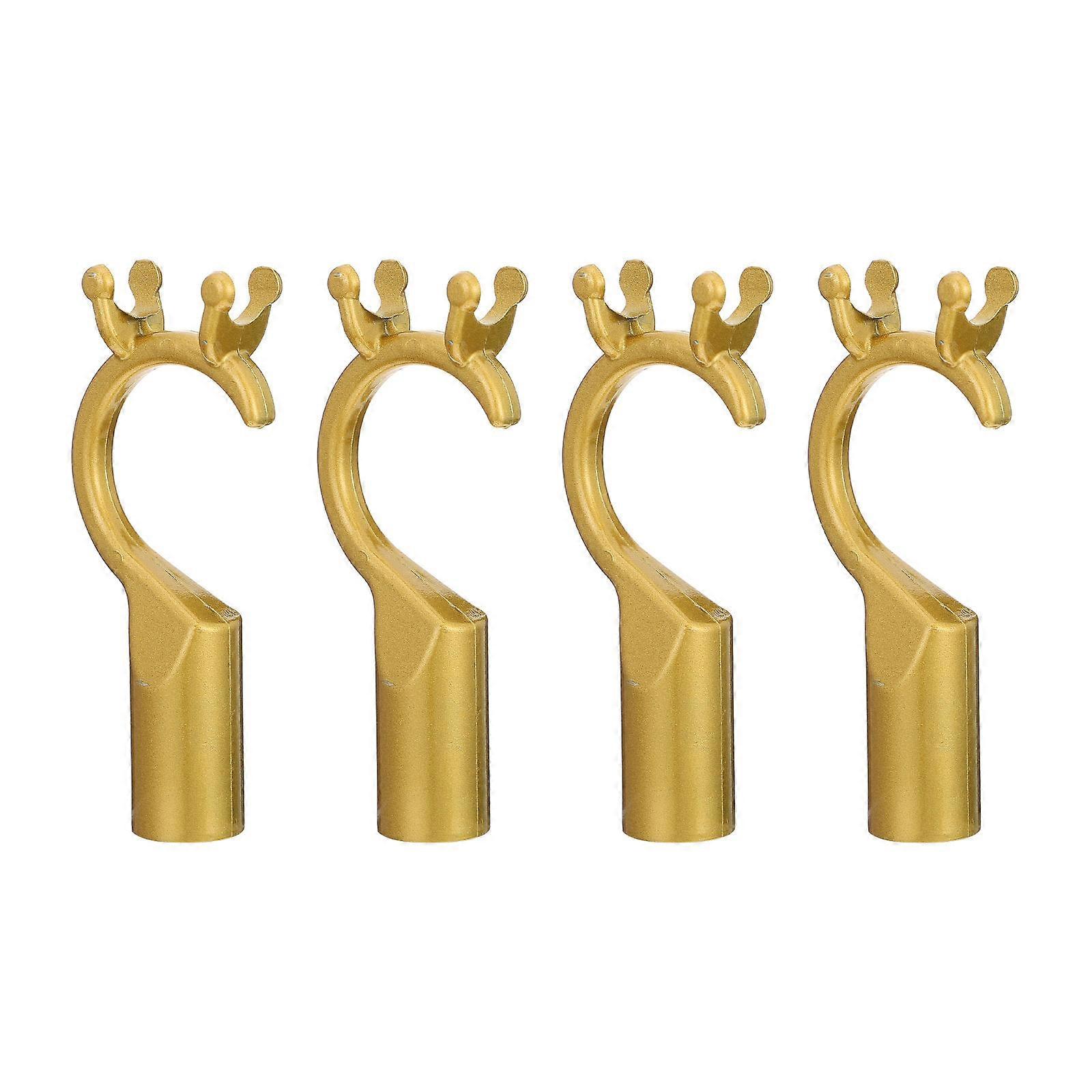Replacement for Clothes Pole Aluminum Alloy Clothes Hanging Tool Practical Fork Head 4Pcs