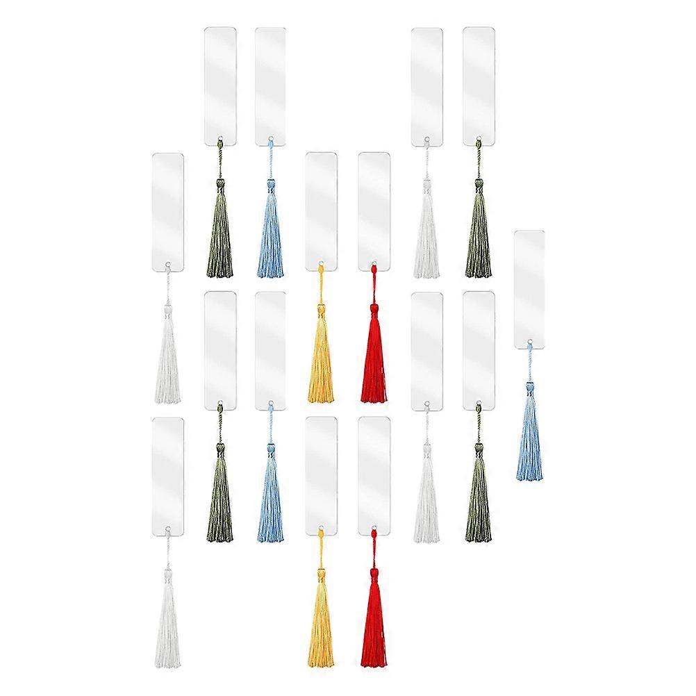 Acrylic Bookmark 30 Sets Blank Cards With Colorful Tassels For People Interested In Chinese Culture And Suitable For Graduation Parties