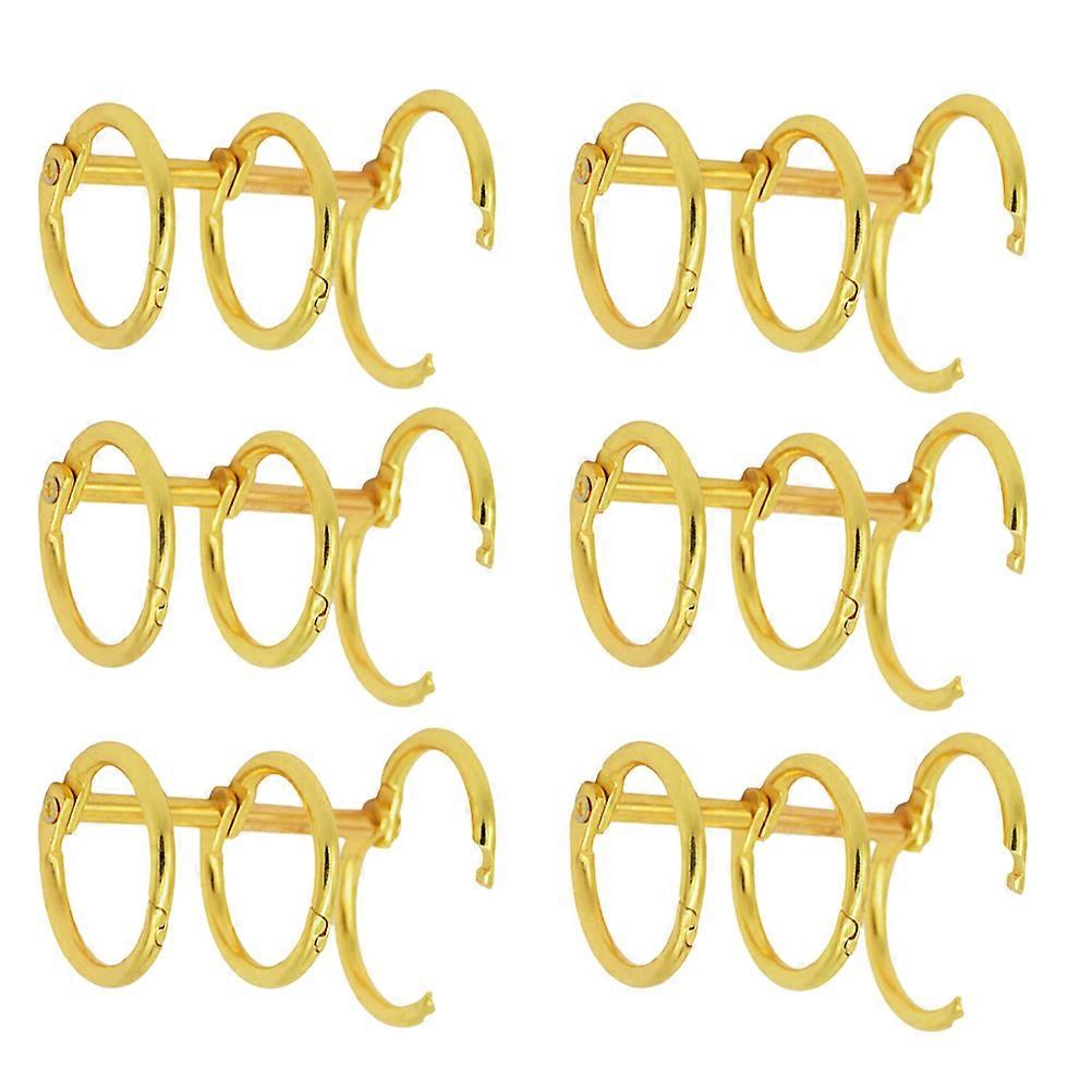 3-Rings Binder Rings 18 Pcs Loose Leaf Binder Rings For Notebook Home Use Golden Color