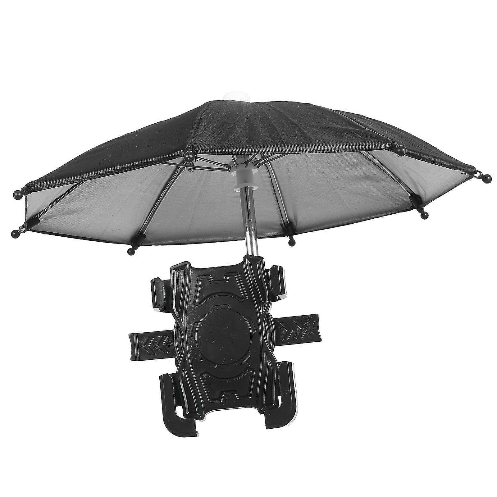 Motorbike Phone Rack With Umbrella For Outdoor Riding And Navigation Support In 10X10.5Cm Size 2Set