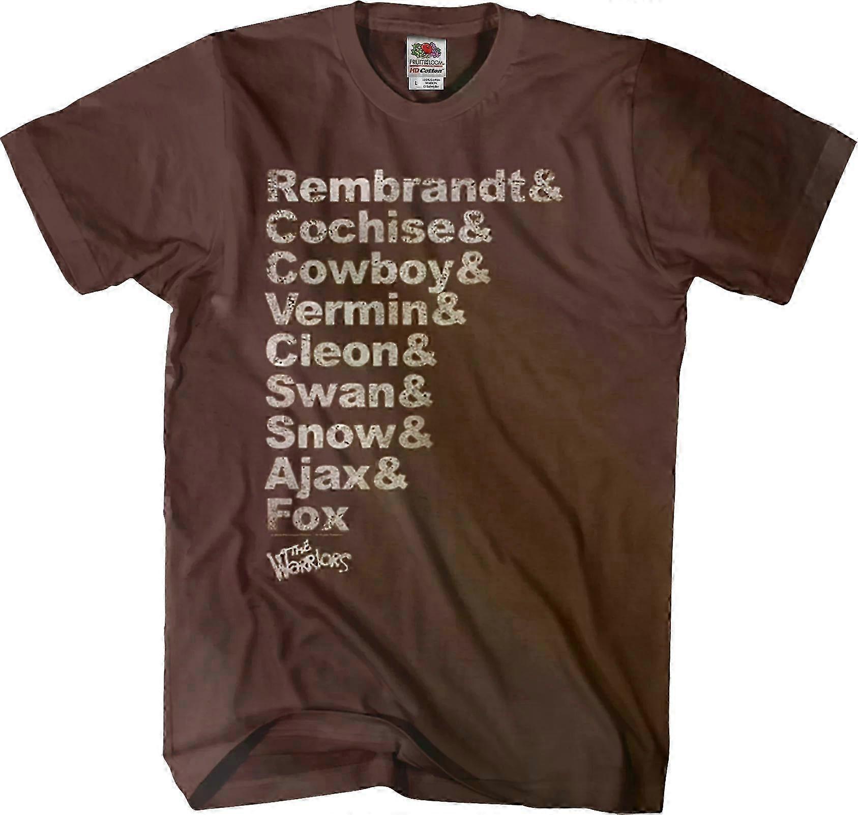 Names Warriors T-shirt Rockinstone