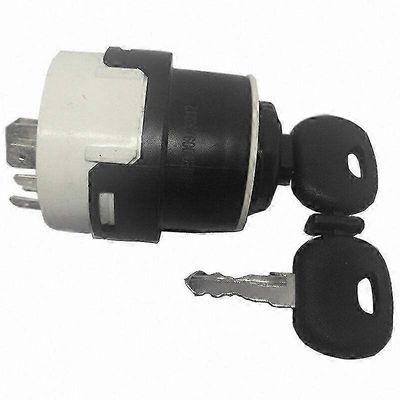 Heavy-Duty Equipment Ignition Switch with 7 Pins and 2 Keys, Durable Replacement Component for Forklifts