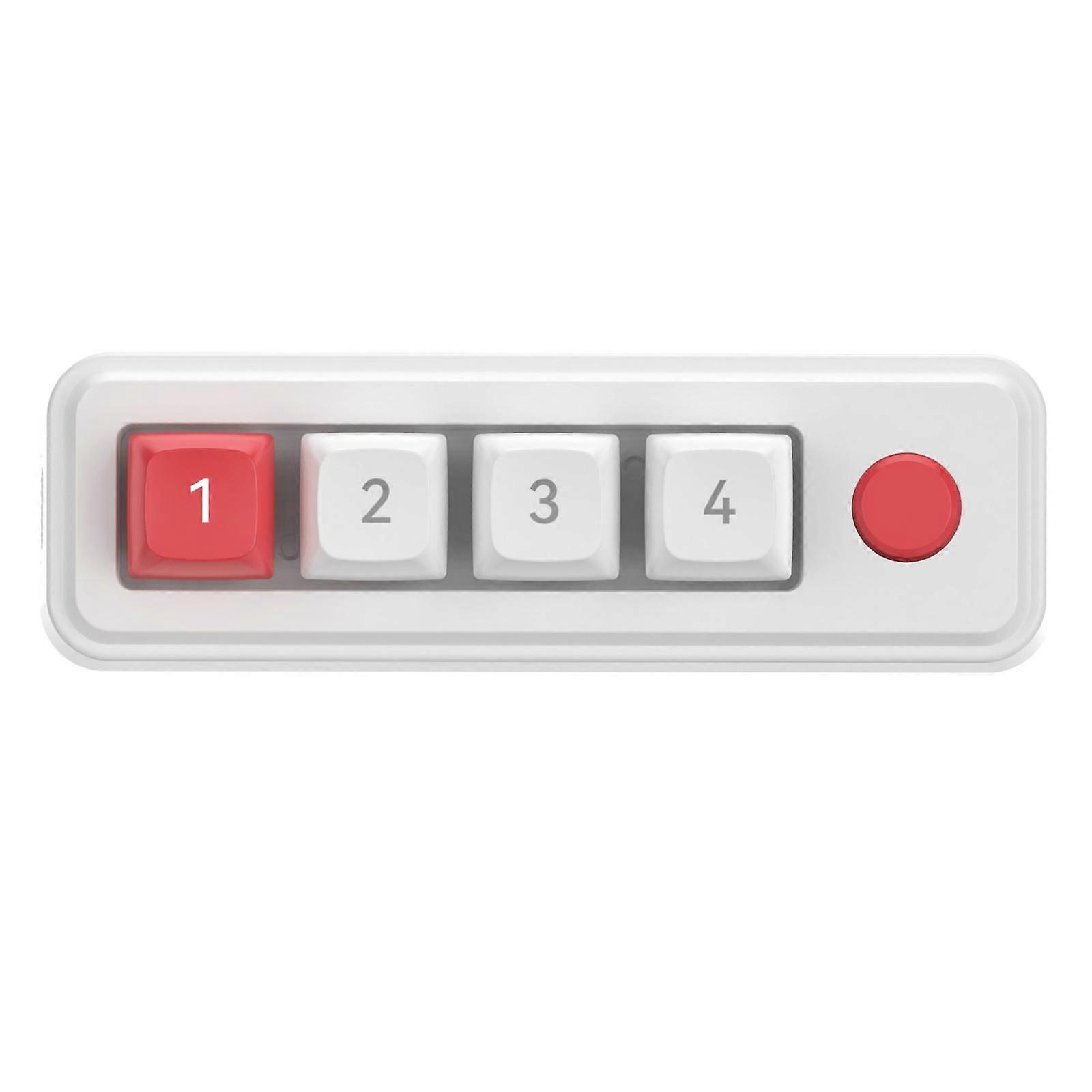 MKESPN 4-Key Macro Programmable Gaming Keyboard 816A White