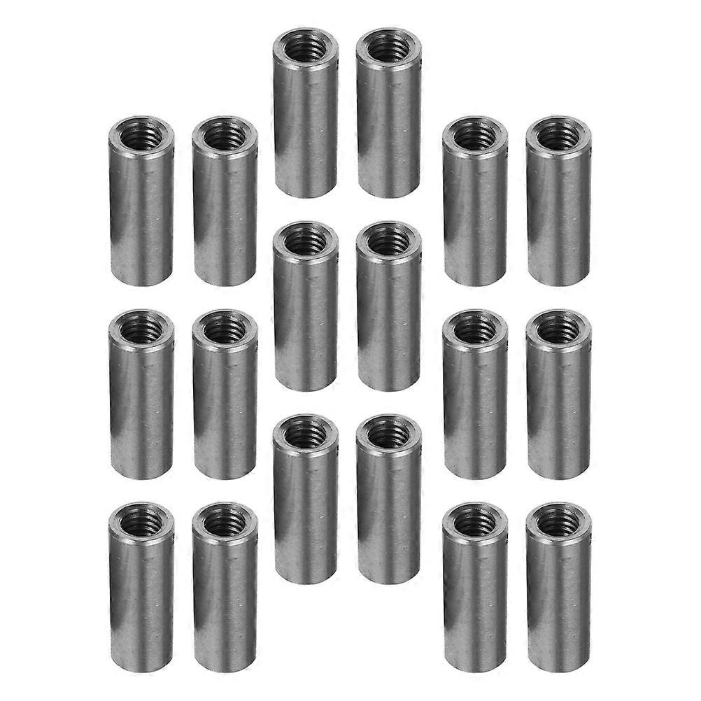 Welding Nuts 40 Pcs Cylindrical Connection Construction Use Adjusting Brackets Precision Thread