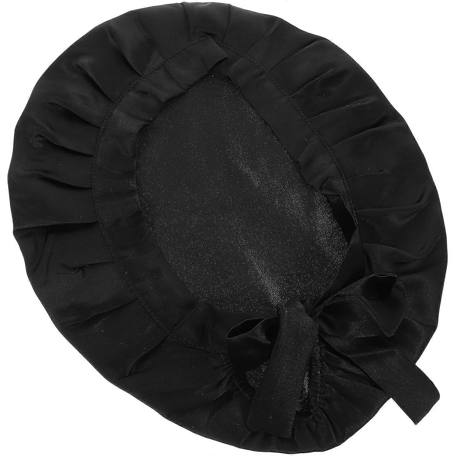 Unique Silk Sleep Hat for Sleeping Practical Black for Women