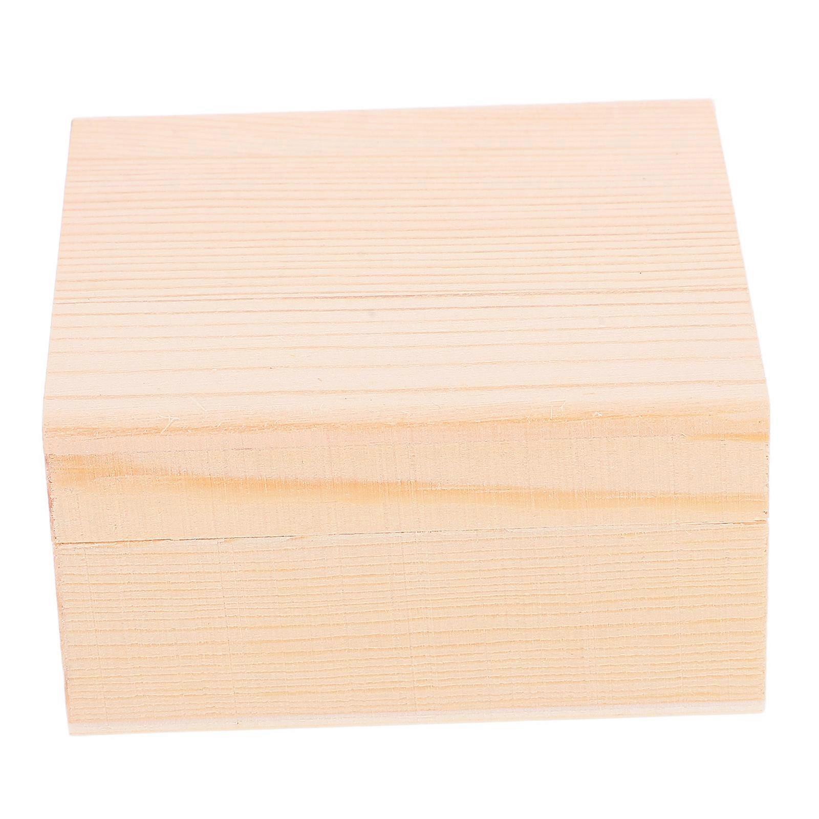 Wooden Earring Container Storage Box Simple Design For Keepsakes And Memory Items Home Use 1Pcs