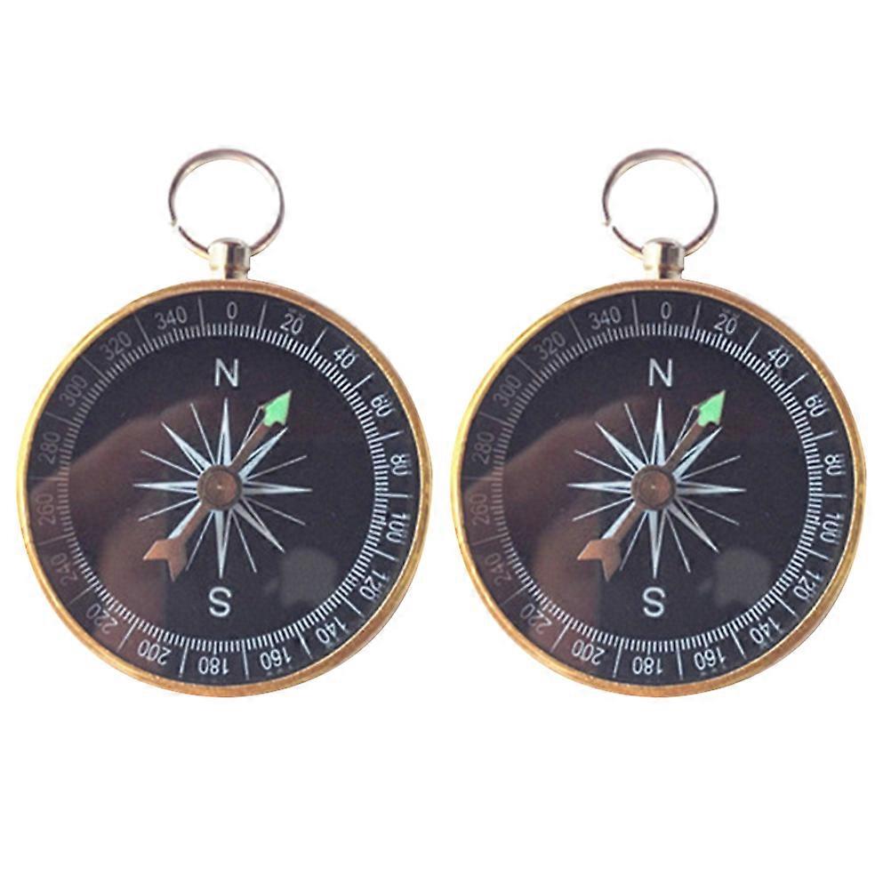 Compass Keyring Portable Compass for Decorating 4Pcs Mini Keychain Gift