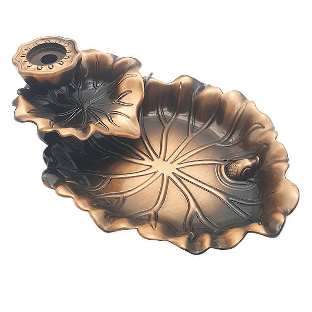 Chinese Style Zen Decorations Lotus Leaf Backflow Incense Burner 3Pcs
