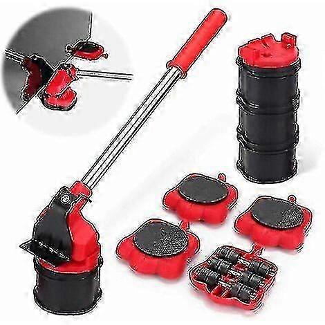 Effortless Furniture Mover with Heavy Duty Lifter Ideal for Large and Small Items featuring 4 Lifting Pads and Castors for Sofas and Cabinets