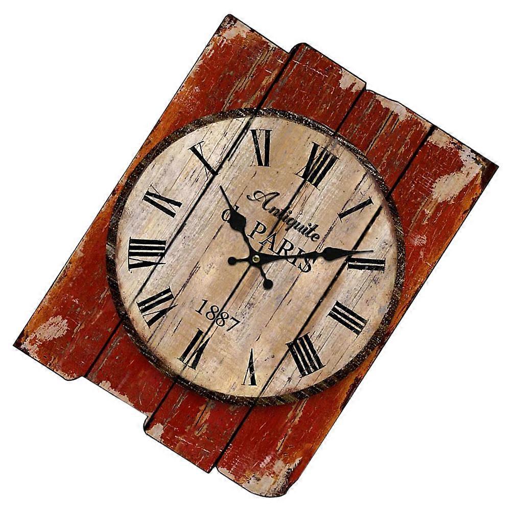 Wall Decorative Clock Wooden Clock for Household 2Pcs Hanging Use