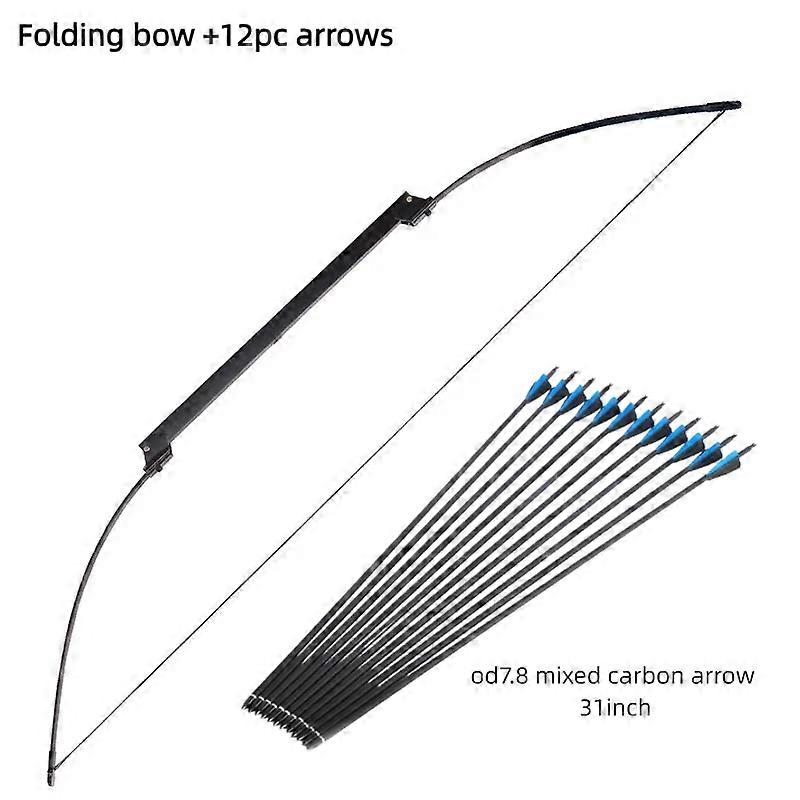 קשת מתקפלת בחץ וקשת חומר סגסוגת קל לקיפול קשת מתכת לציד חץ וקשת פראית מתנה ייחודית מגניבה לגברים ולנשים