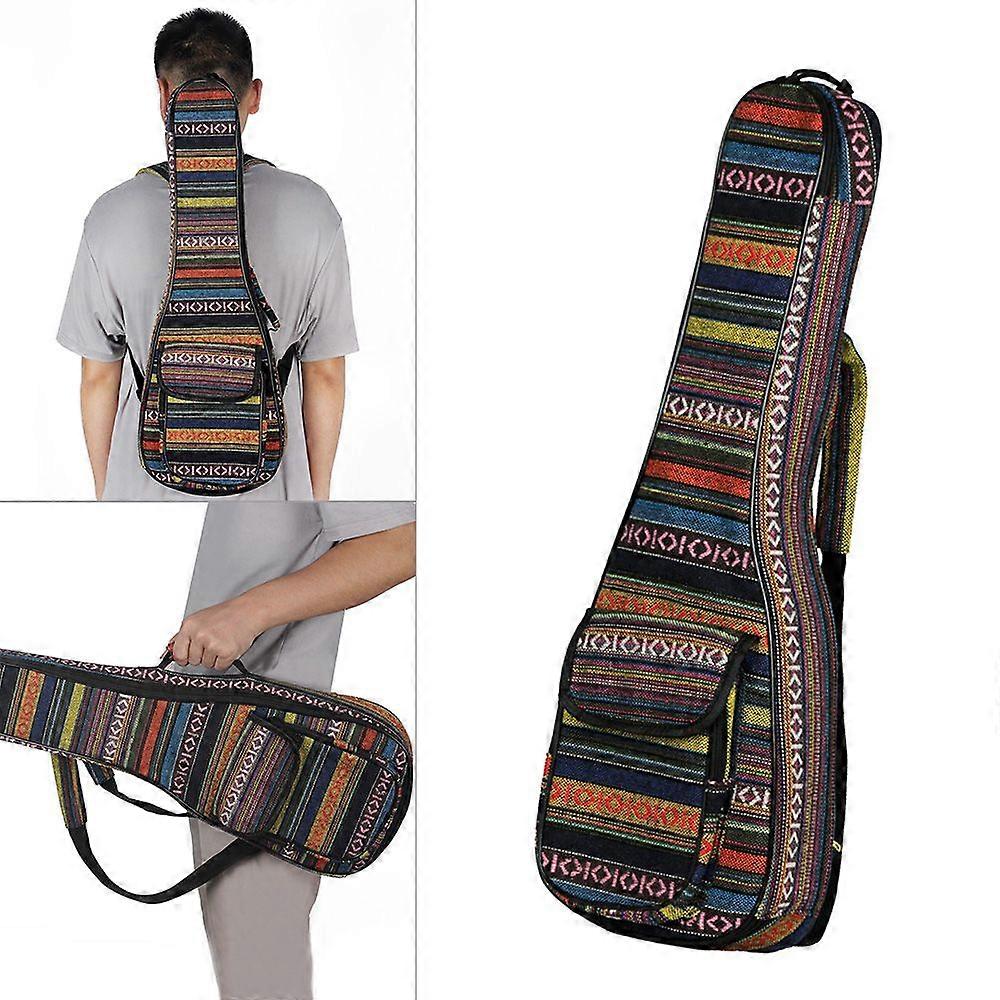 Special National Style 23" Ukelele Ukulele Uke Bag Backpack Case 6mm Cotton Padding Durable Colorful with Adjustable Shoulder Strap for Concert Ukelel