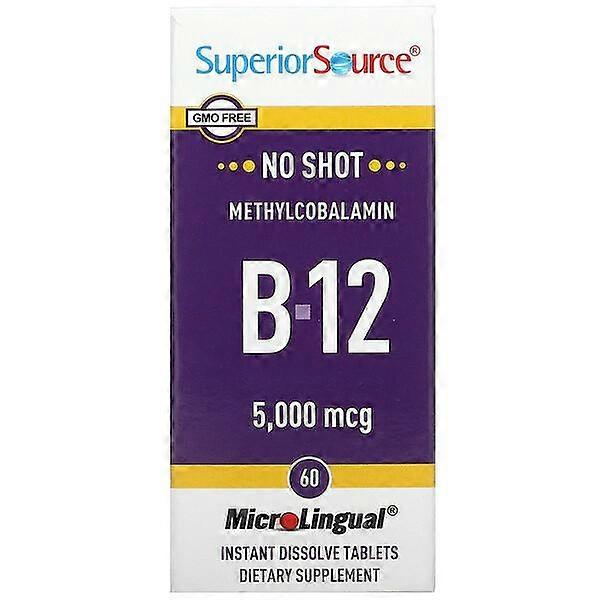 Superior Source, Methylcobalamin B-12, 5,000 mcg, 60 MicroLingual Instant Dissolve Tablets