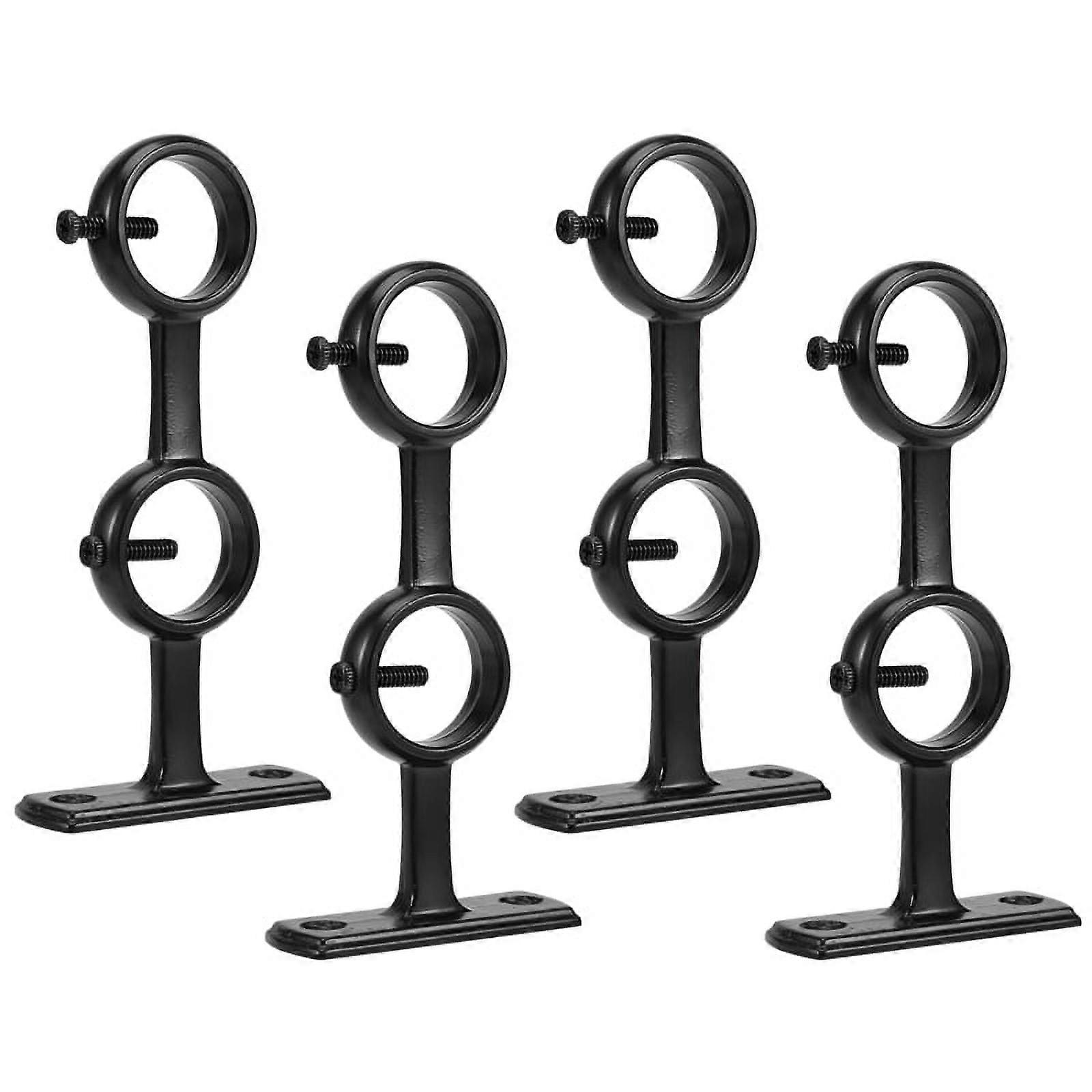 Curtain Rod Bracket Sturdy Adjustable Double Curtain Rod Brackets Curtain Rod Holders for Diameter 1.1 Inch