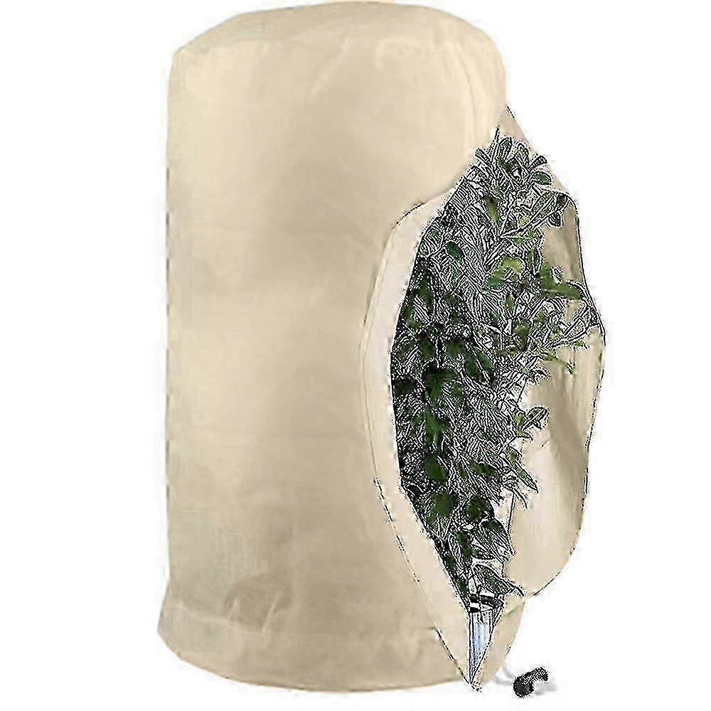 أكياس الحماية من الصقيع للنباتات ، غطاء وقاية النبات القابل لإعادة الاستخدام برباط ، أكياس صوف الحديقة الشتاء