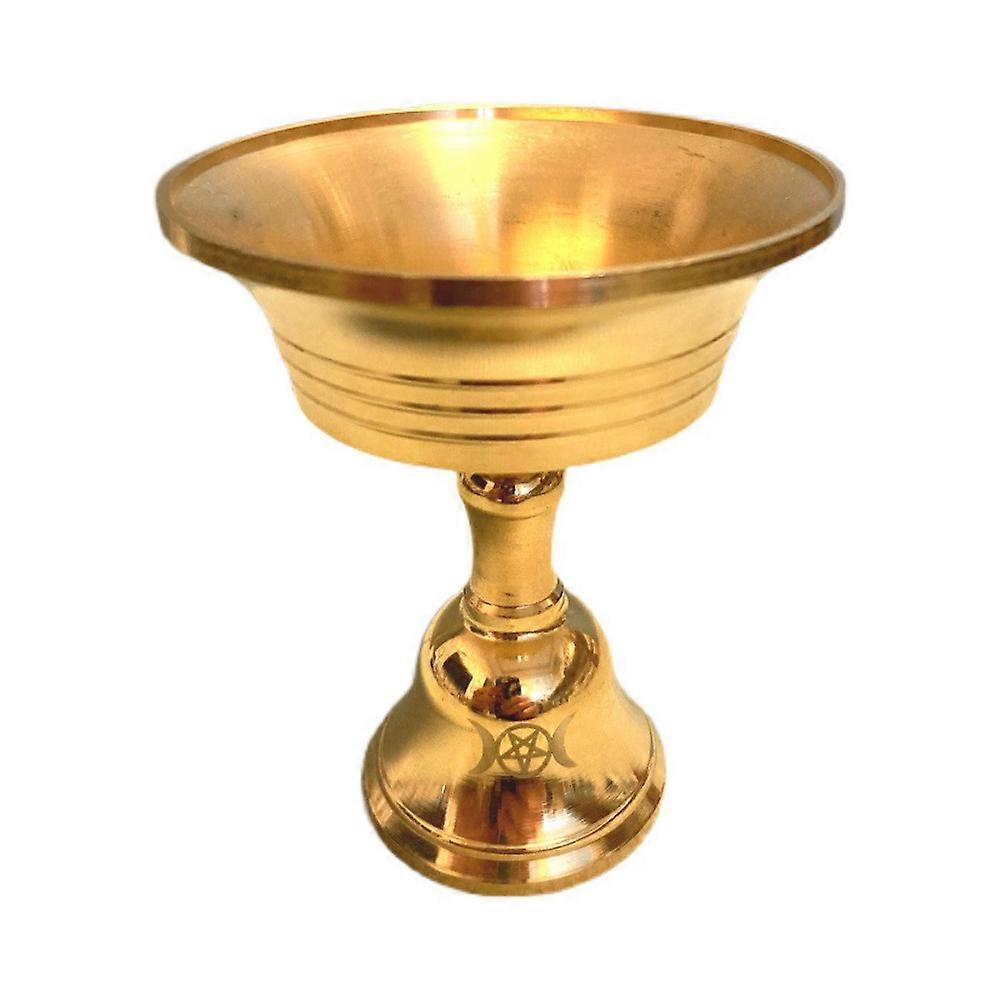 Copper Candle Holder for Ceremony Decor with Pentacle Pattern