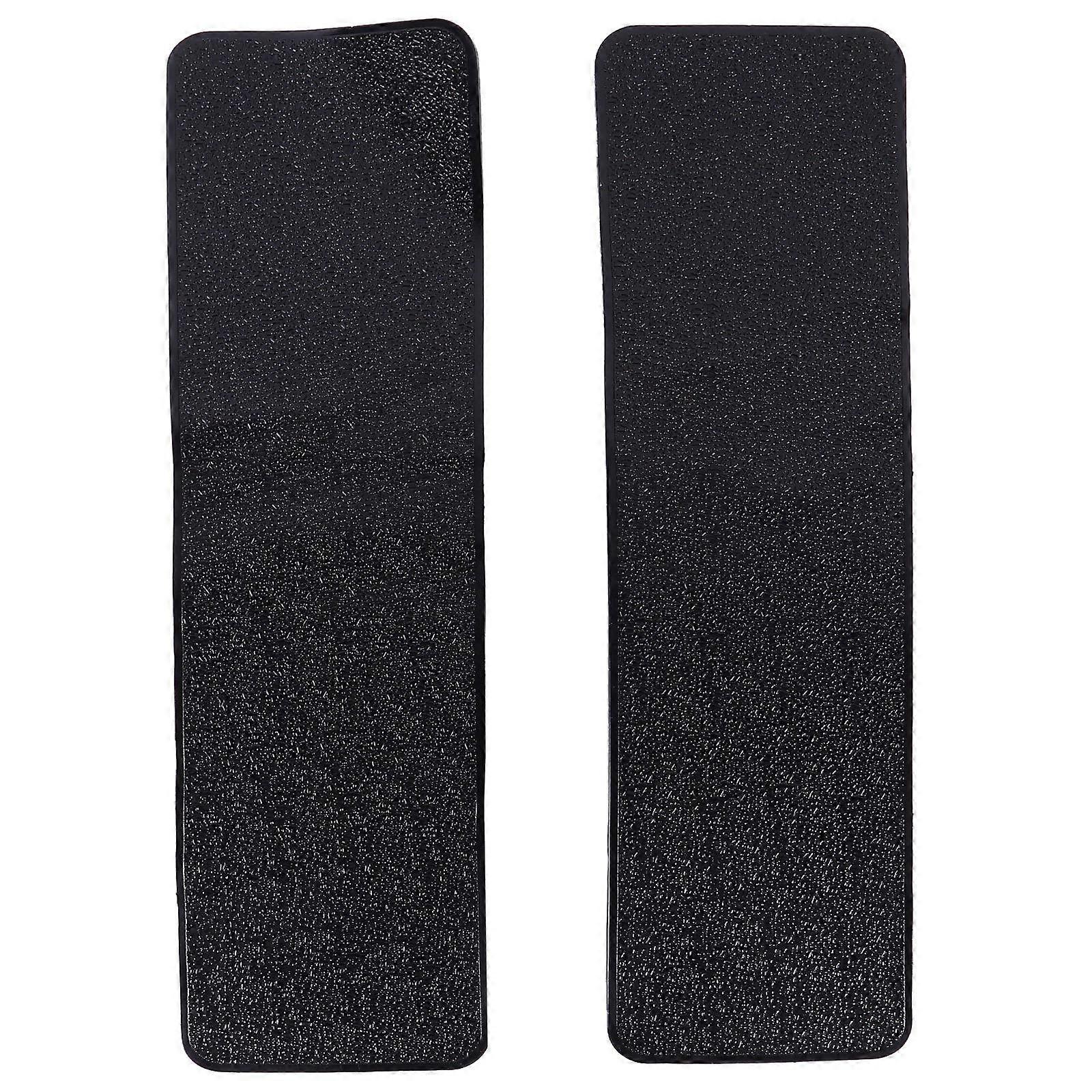 Car Anti-Slip Mat Durable PU Non-Slip Pads for Car Use 2Pcs Black
