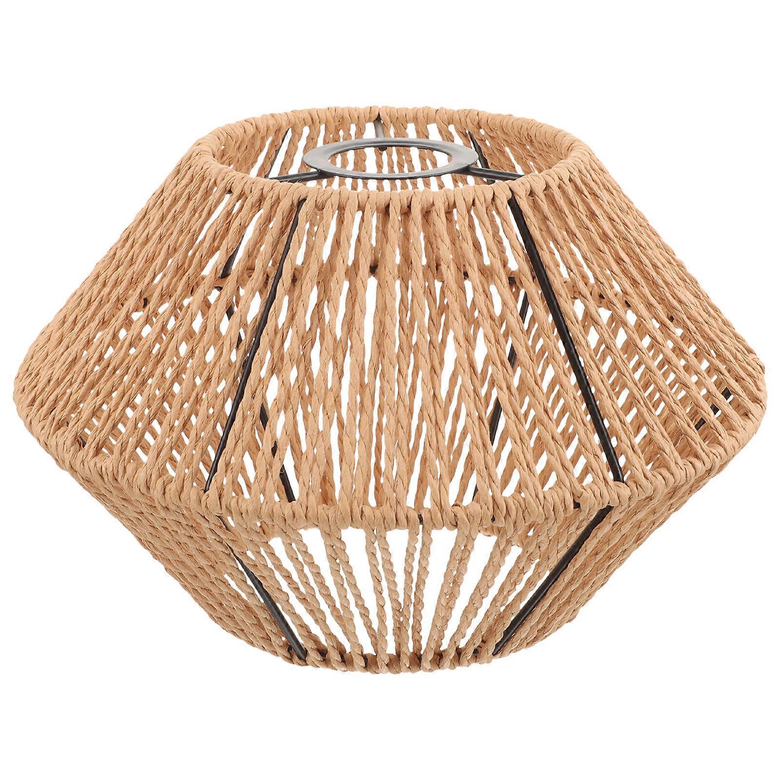 Coffee Bamboo Lampshade Decorative Pendant Lamp Shade for Light