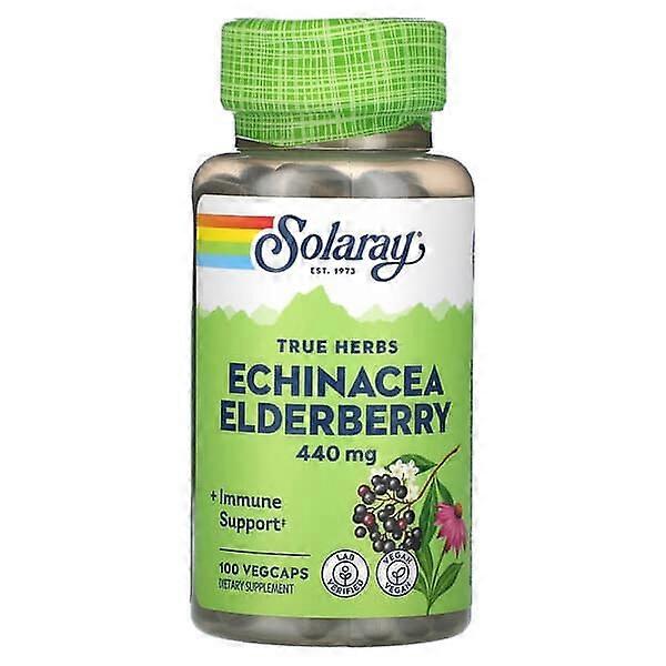 Solaray, True Herbs, Echinacea Elderberry, 440 mg, 100 VegCaps
