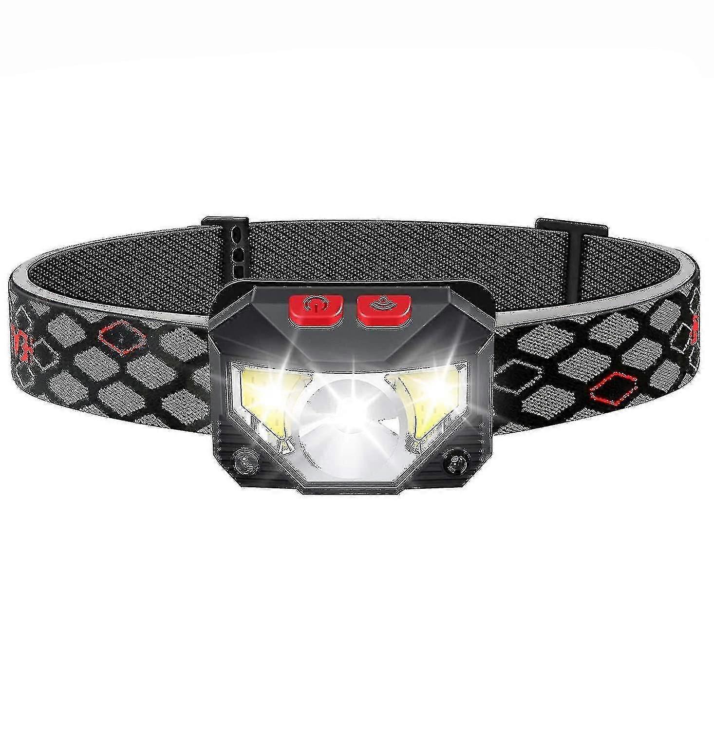 Inductive Rechargeable Headlamp, Led Waterproof Flashlight With Motion Sensor