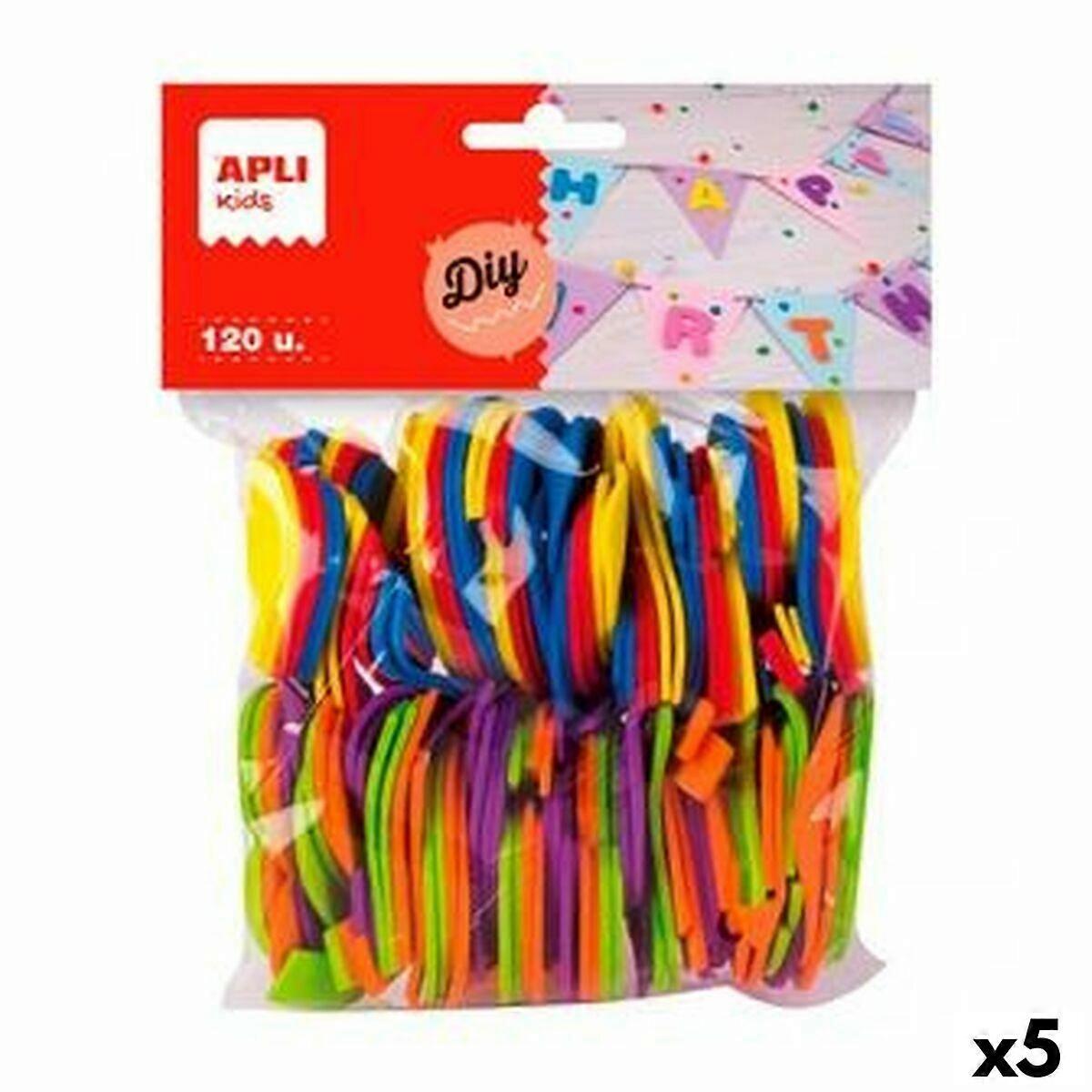 Eva Rubber Apli Multicolour Eva Rubber Numbers 5 cm (5 Units)