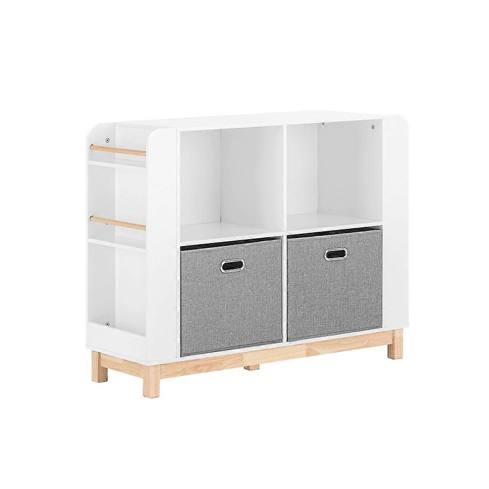 Bambini Bambini Libreria Scaffale Scaffale Giocattolo Scaffale In Piedi Scaffale Camera Bambini Unità di Stoccaggio con 2 Scatole di Tessuto, SoBuy...