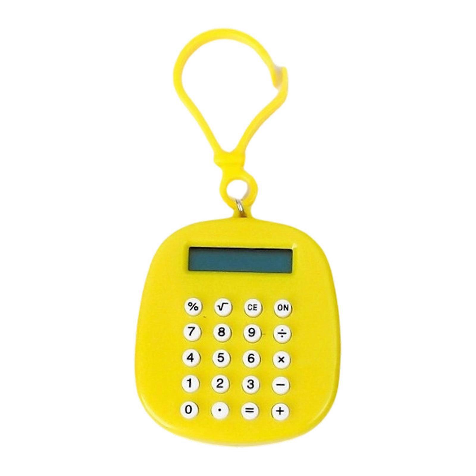 ABS Silicone Calculator Round Design With Maze Entertainment For Work Study  Yellow