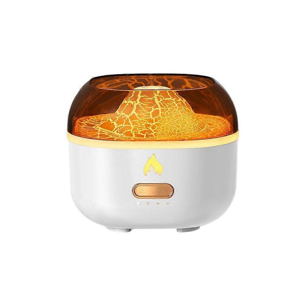 Simulated Volcano Aroma Diffuser with 7-Color Ambient Light Portable Mini Humidifier for Home Office Desk