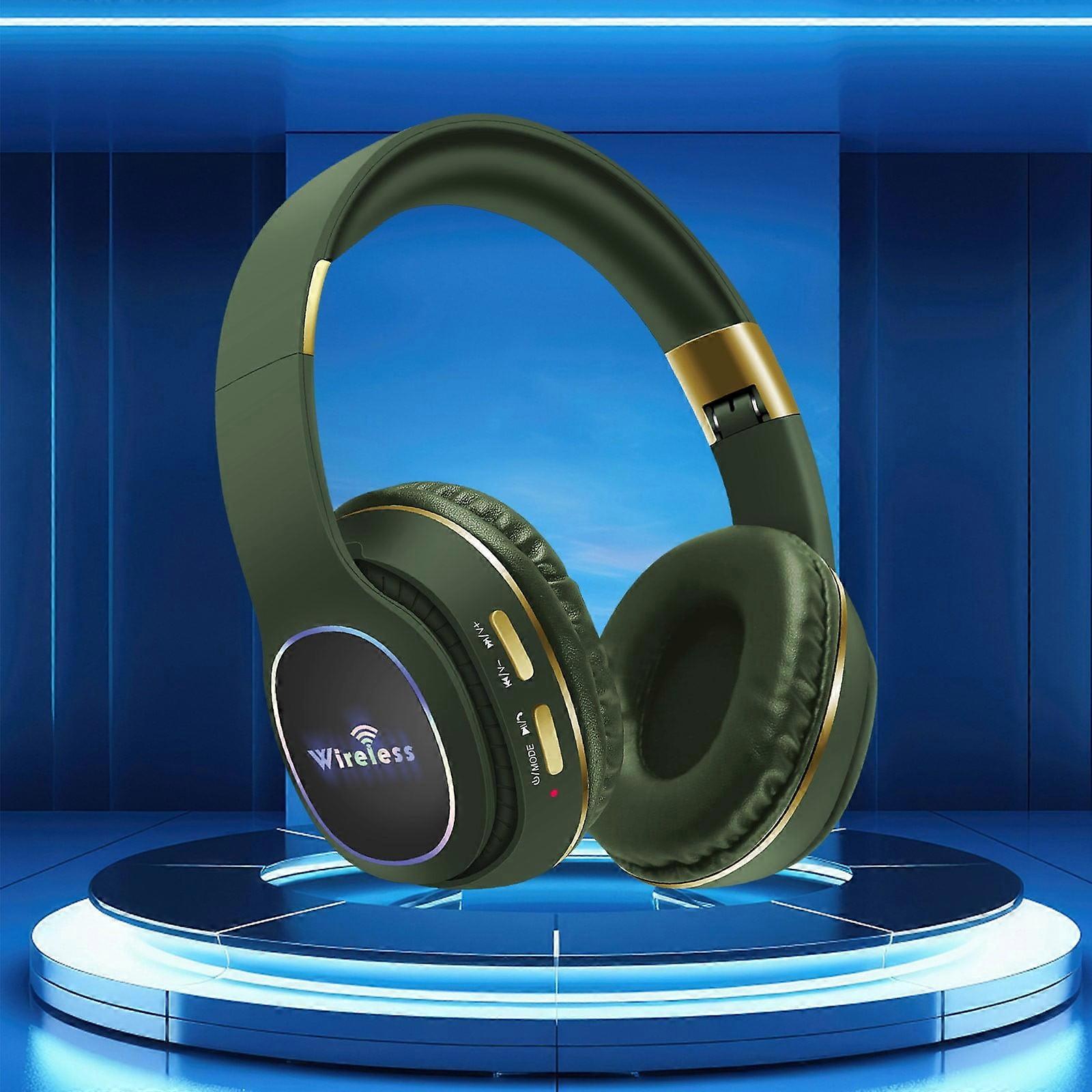 Headphones Wireless Bluetooth Headset Subwoofer Bluetooth Mobile Computer Game Music Sports Game Headphones With LED Lights