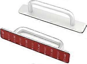 2 Pack Self Adhesive Door Pulls Cabinet Silver Furniture Knobs
