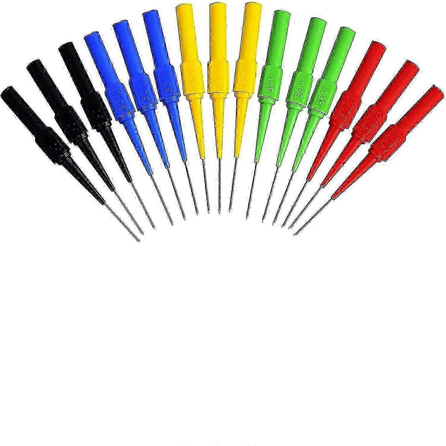 15pcs Back Probe pins,Multimeter Probe pins,Test Lead Back Probe Automotive Back Probe for Car Repairing and Laboratory Electric Multimeter Testing (R