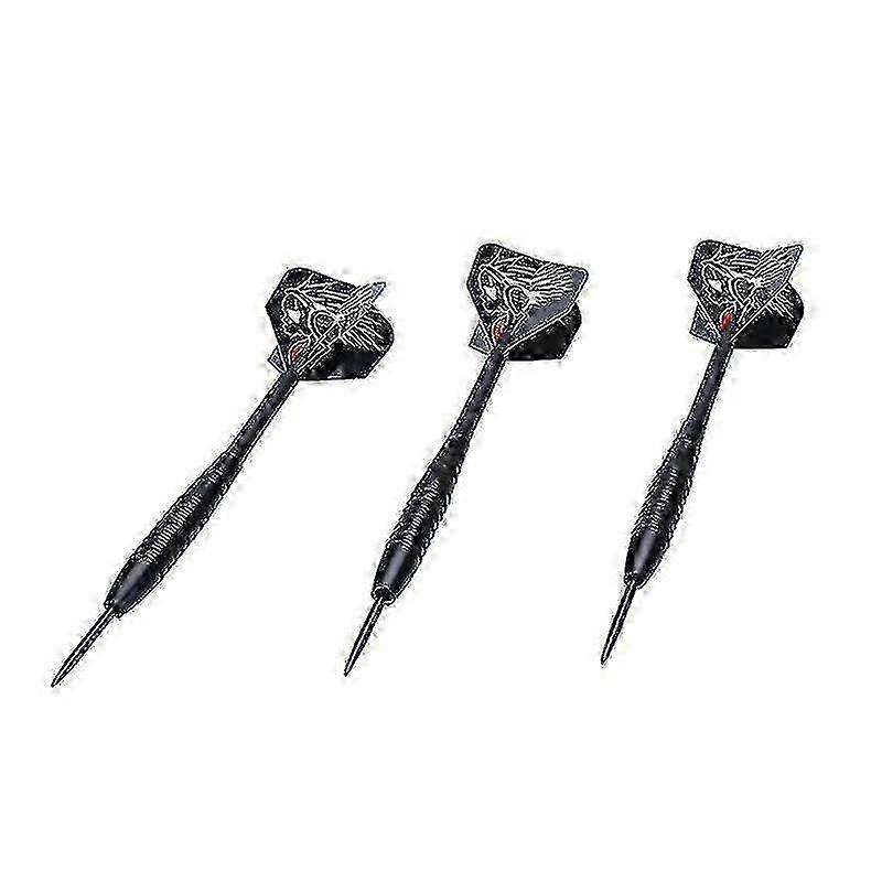 3 Pieces 22g Steel Pointed Dart Set, Black Nickel Plated Steel Pointed Dart Aluminum Shaft Dart