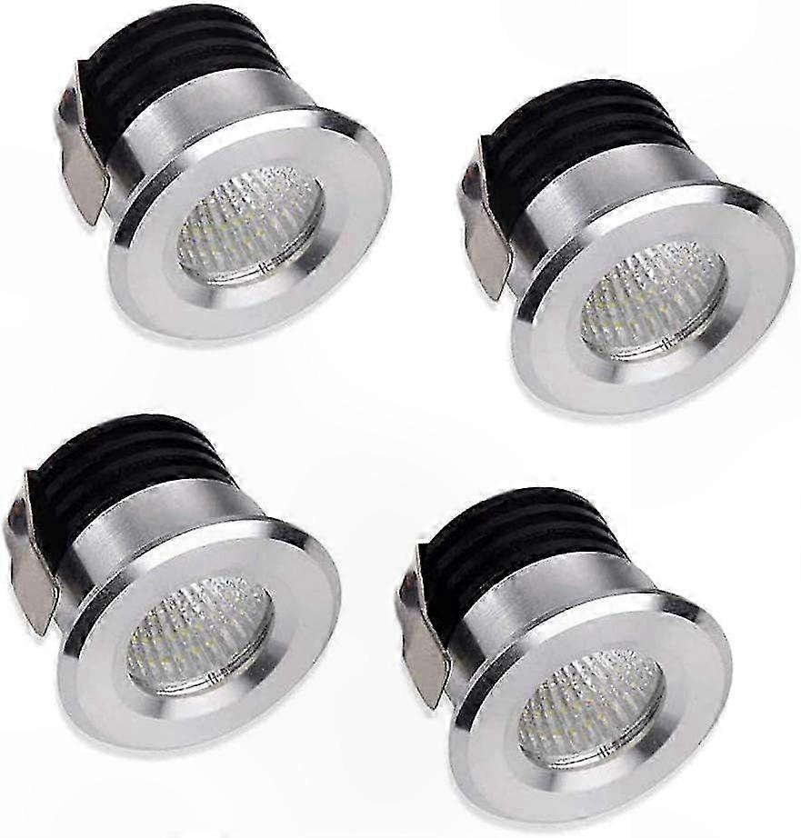 4-Pack 3W Mini LED Recessed Spotlights, Warm White for Showcase & Indoor Lighting with Transformer