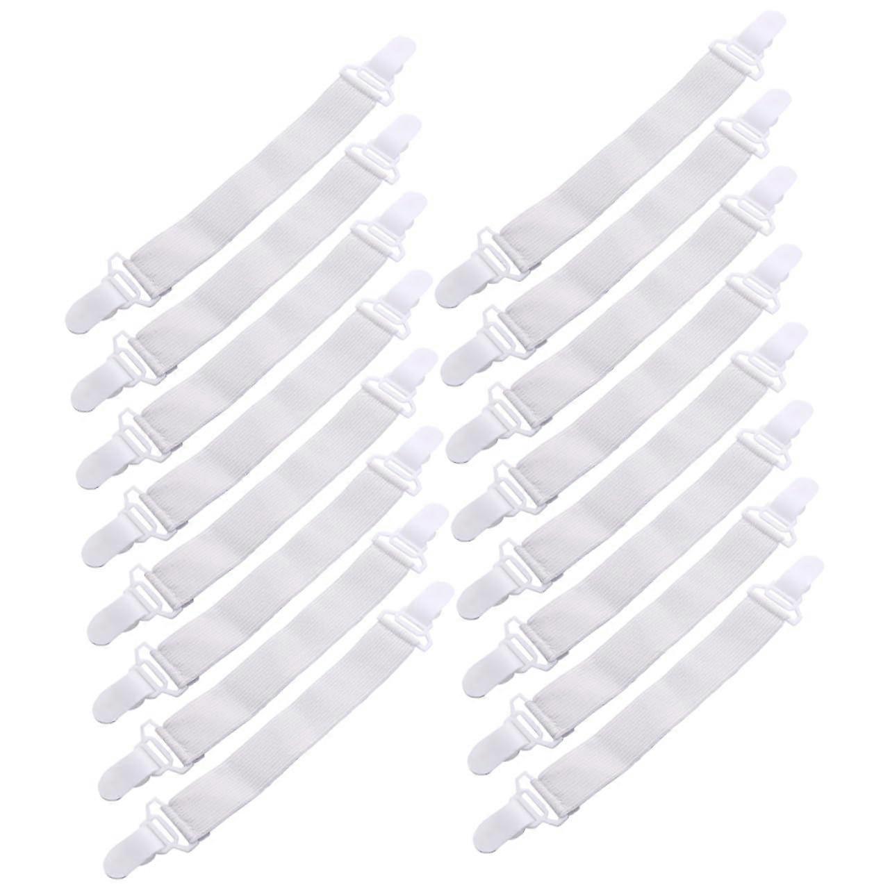 Bed Sheet Keepers AntiSlip Elastic Fasteners 16Piece Portable Sheet Grippers Clips For Mattress And Bedding