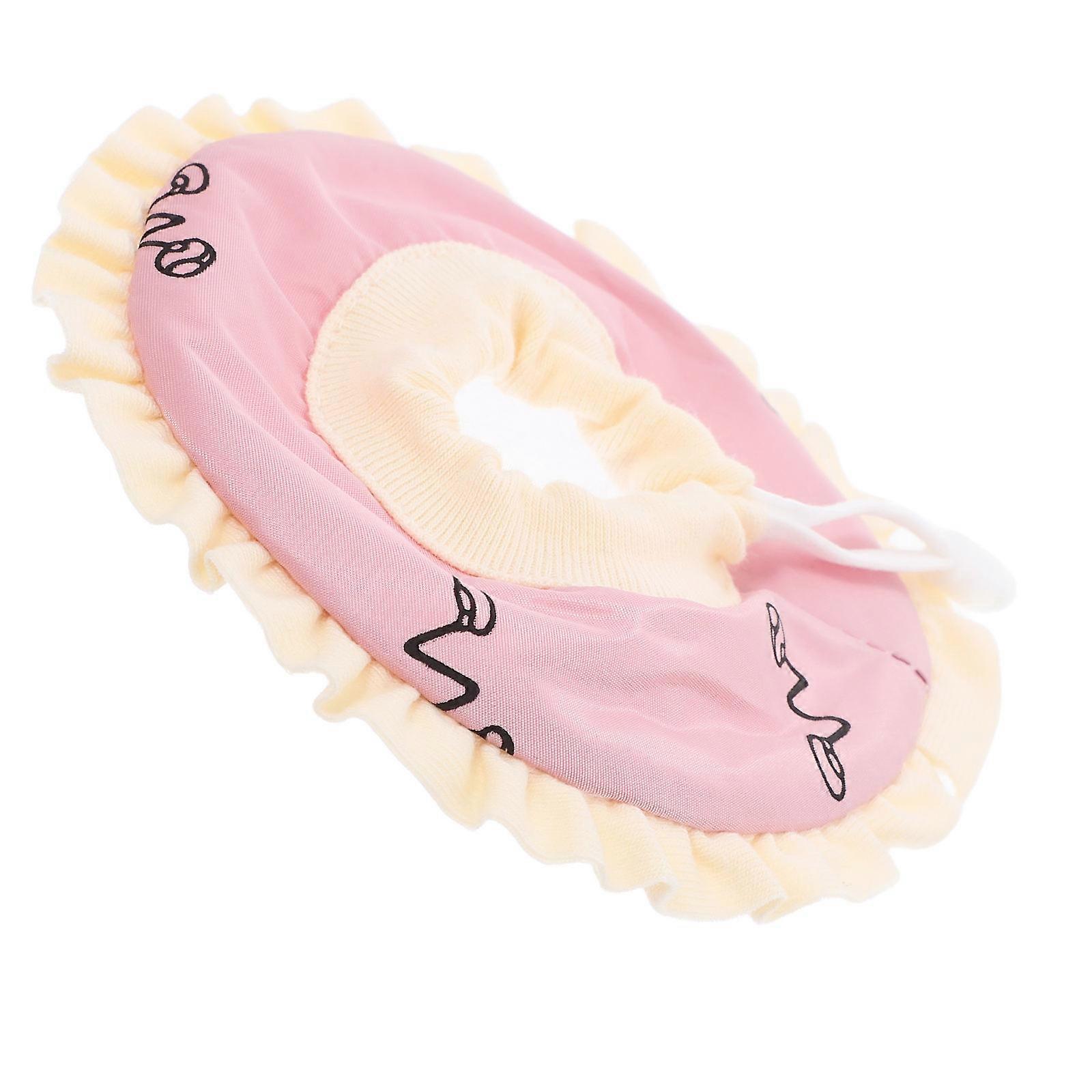 Guinea Pig Cone Collar Soft Protection Collar Adjustable Pink