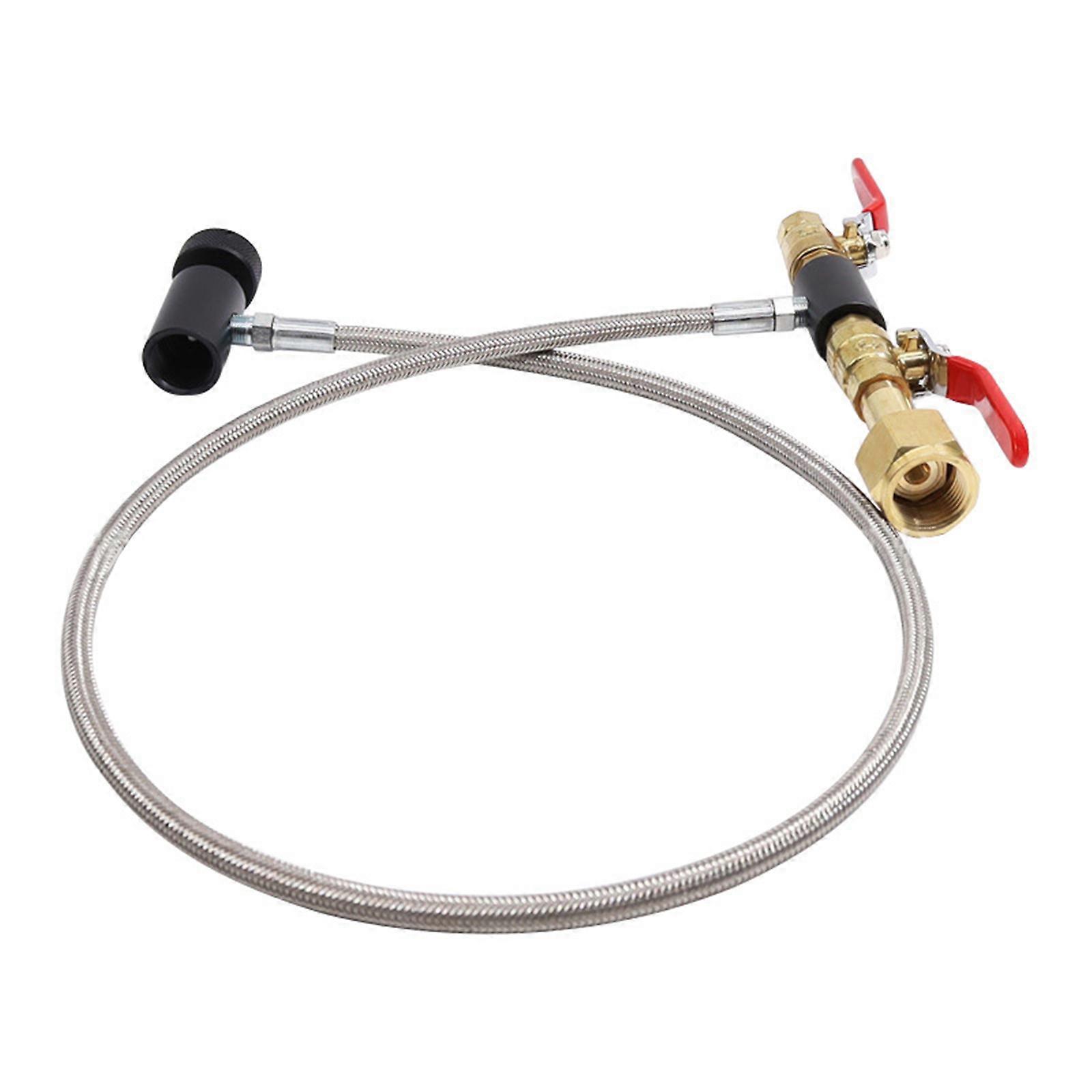 CO2 Refill Adapter For Charging Quick Connection Cylinder Large Carbon Dioxide Tank Bottle Pressure Gauge Hose Line Multicolor