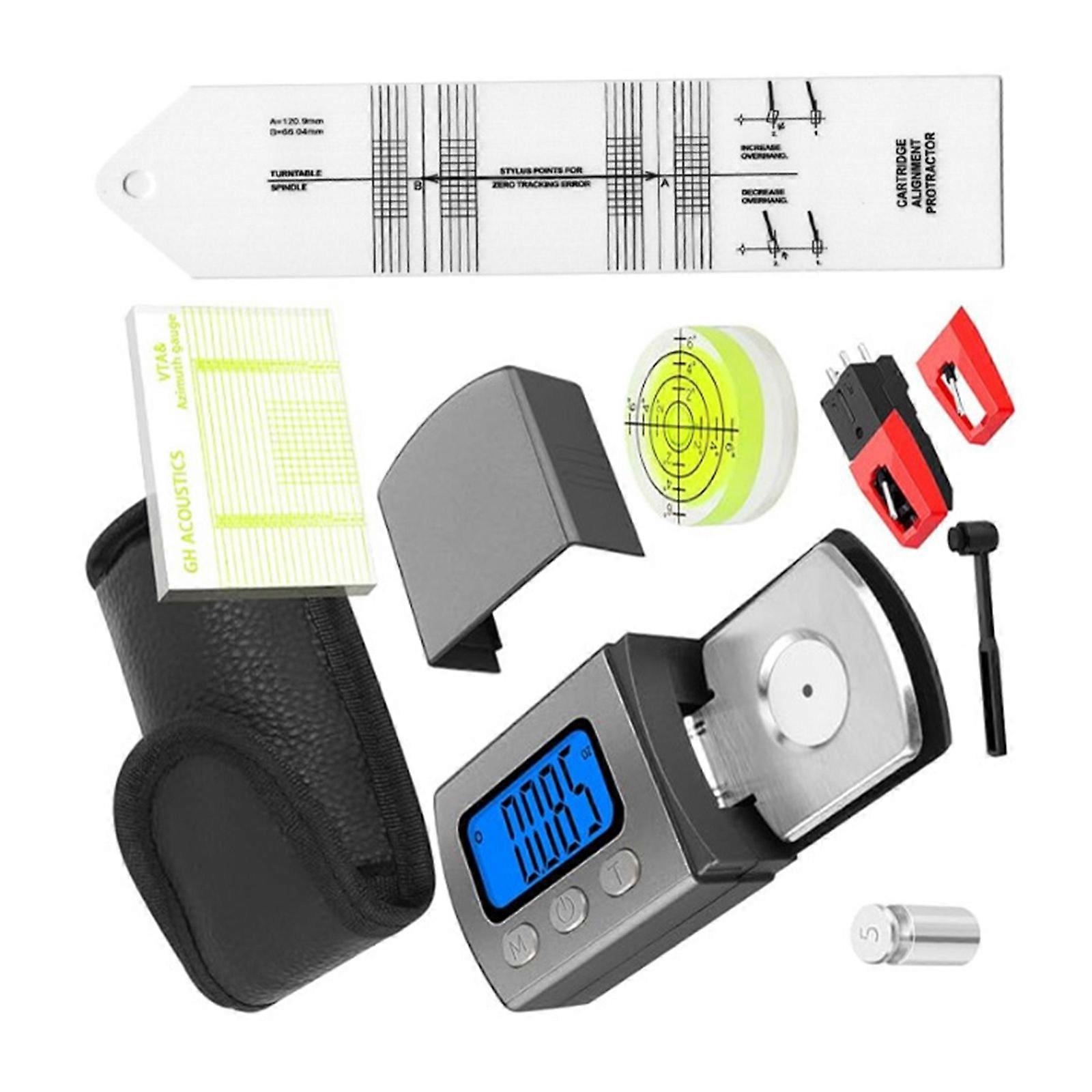 Turntable Calibration Tool With Digital Gauge Alignment Protractor Meter Vinyls Record Player Accessories Enduring Multicolor