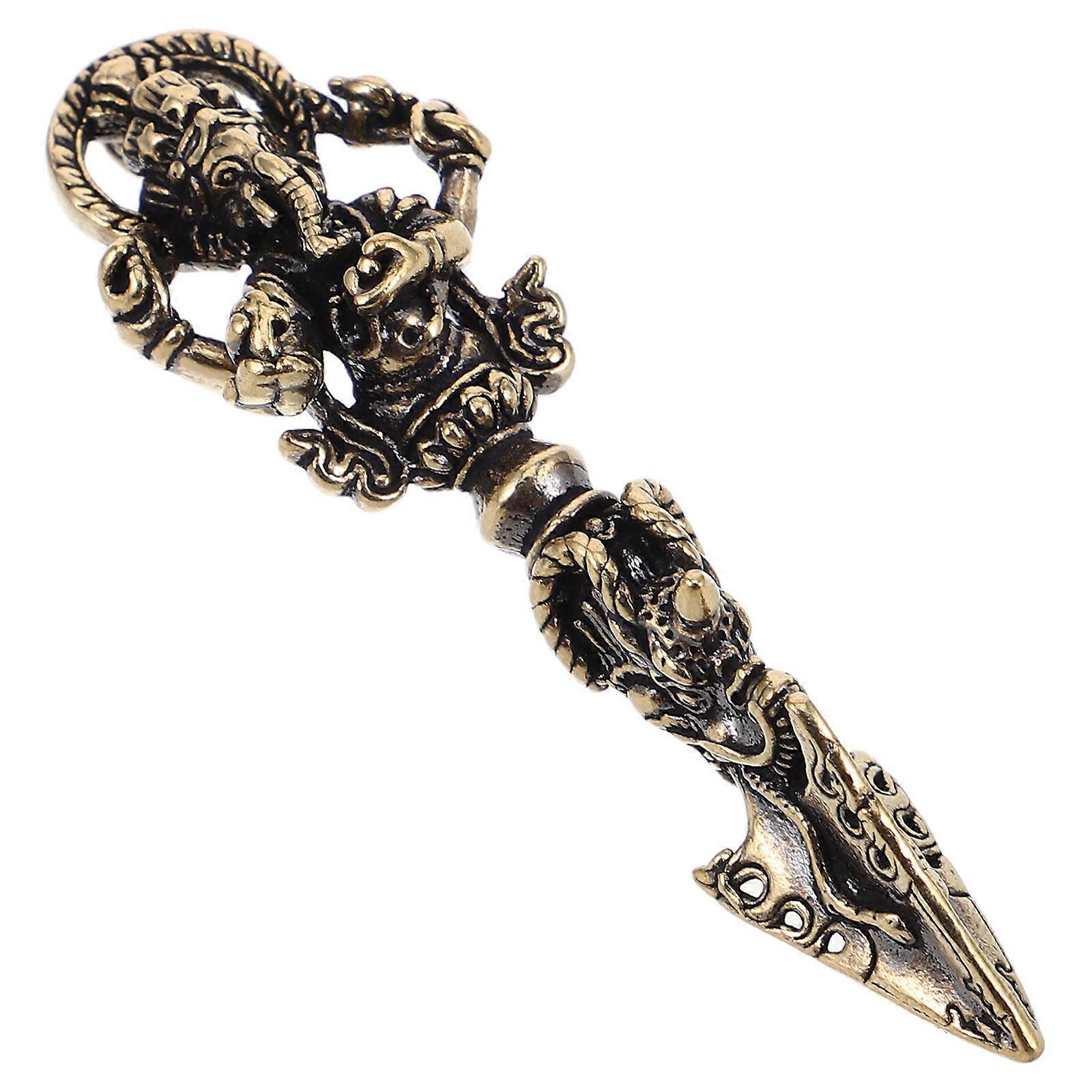 Coffee Brass Phurba Pestle Vajra for Religious Use