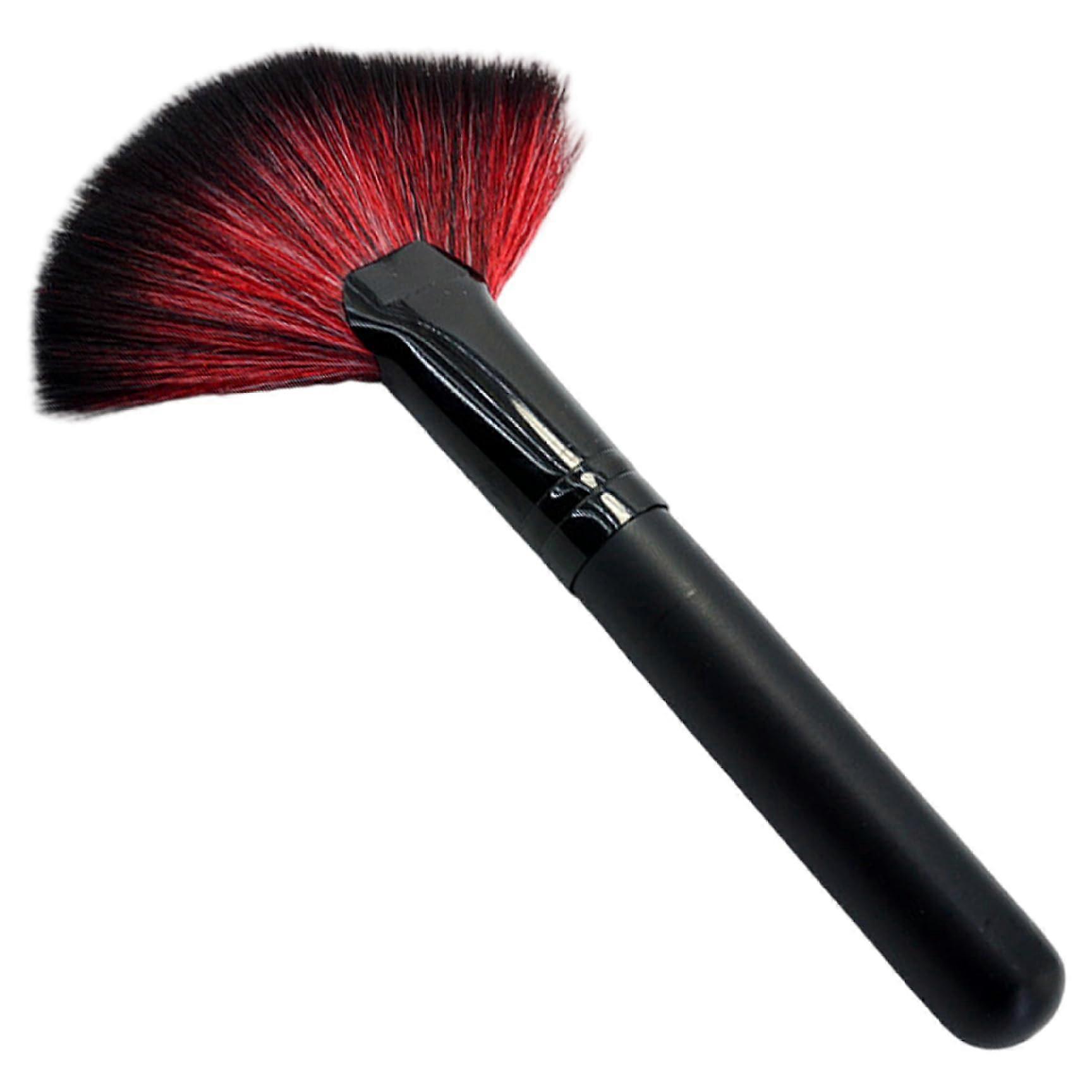 Setting Powder Brush with Soft Synthetic Fibers and Wooden Handle for Face and Body Makeup